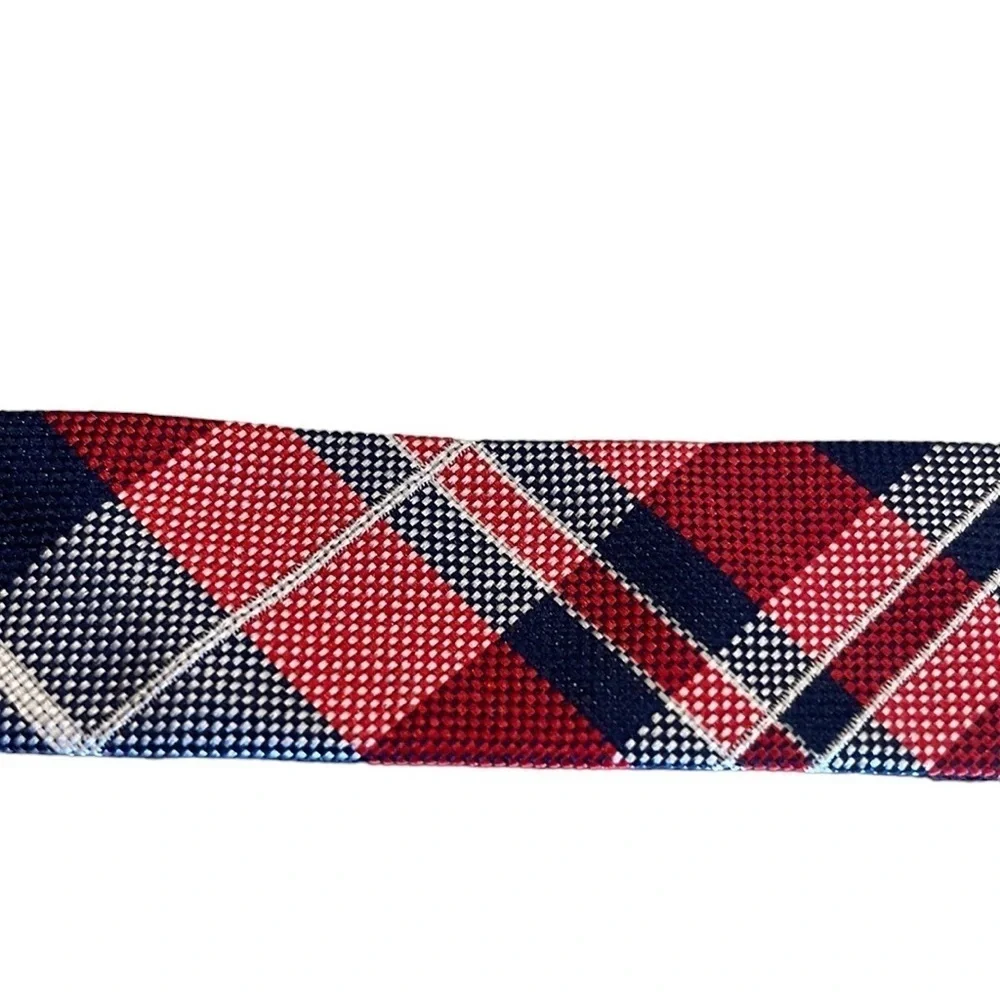 Tommy Hilfiger Silk Bow Tie Red/Blue/White Plaid
